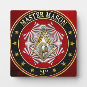 Placa Expositora [100] Master Mason - 3er grado Square & Compass