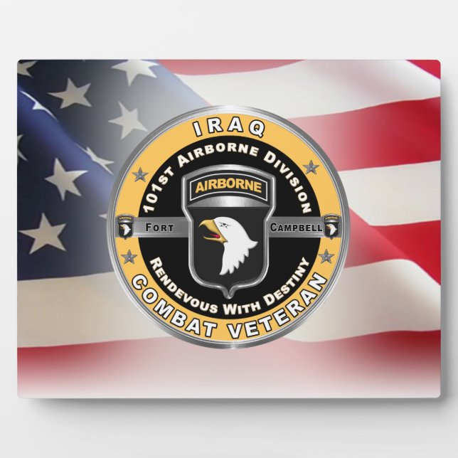 Placa Expositora 101ª División Aérea Iraq Veterano (Frente)