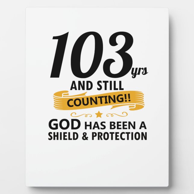 Placa Expositora 103 años y aún contando cumpleaños (Frente)