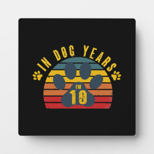 Placa Expositora 10 En Años De Perro
