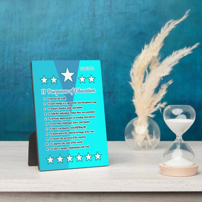 Placa Expositora 11 Finalidades de la educación (Lado)