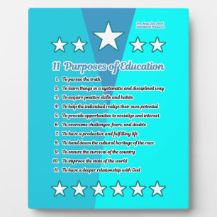 Placa Expositora 11 Finalidades de la educación