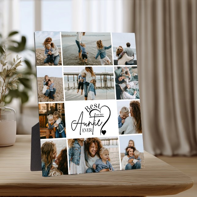Placa Expositora 11Personalized Best Aunt Photo Collage (Subido por el creador)