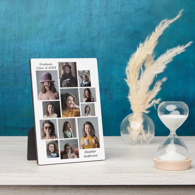 Placa Expositora 12 Collage de fotos Añadir cualquier graduación de (Lado)