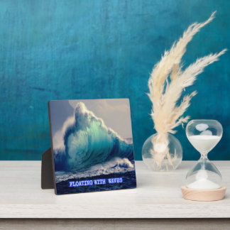Placa Expositora 12.Olas oceánicas azules, regalos personalizados p