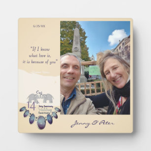 Placa Expositora 14° Aniversario de Boda de Marfil