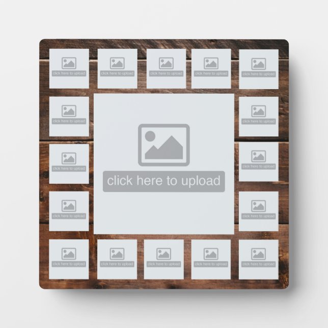 Placa Expositora 17 Personalizado Photo Wood (Frente)