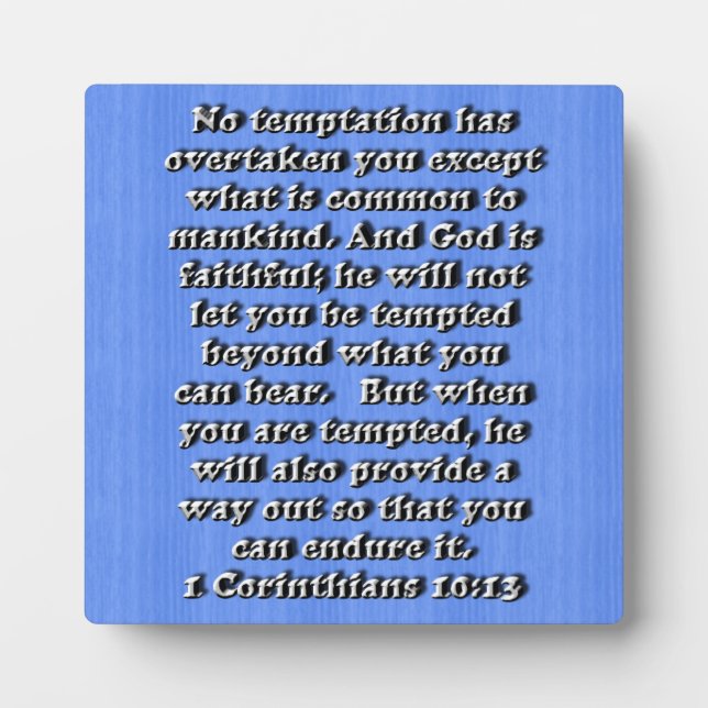 Placa Expositora 1 Corintios 10:13 (Frente)