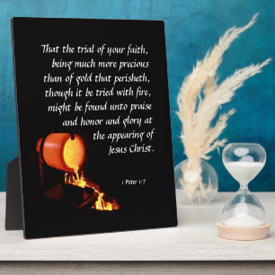 Placa Expositora 1 Peter 1:7 Plaque