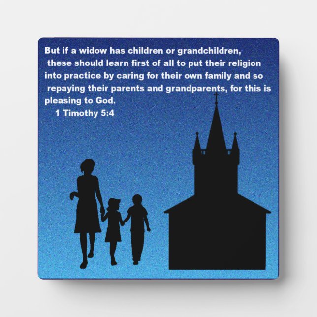 Placa Expositora 1 Timoteo 5:4 (Frente)