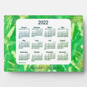 Placa Expositora 2022 Recoleta Green Tracks Desk Calendar by Janz