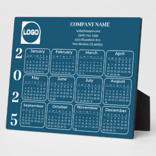 Placa Expositora 2025 Calendario Personalizado Nombre de la empresa