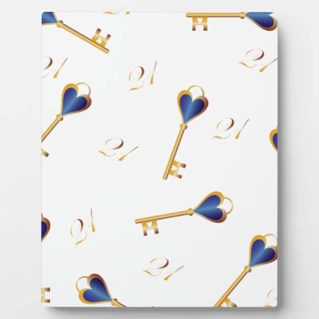 Placa Expositora 21.ª llave de cumpleaños (Frente)