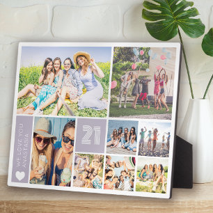 Placa Expositora 21.º Collage de fotos múltiple