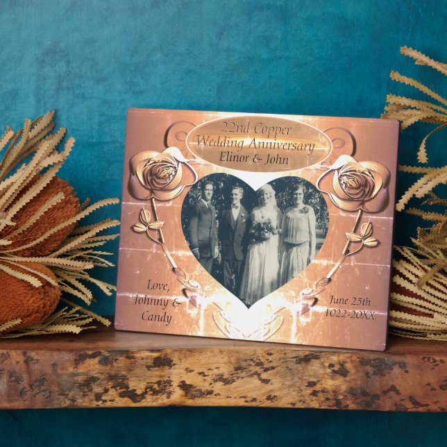 Placa Expositora 22º Aniversario de Bodas de Cobre   (Lado)