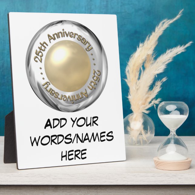Placa Expositora 25º aniversario ("Plata" y "Perla" '3-D') (Lado)