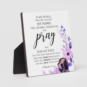 Placa Expositora 2 Crónicas 7:14 Si Mi Pueblo Reza Cristiano