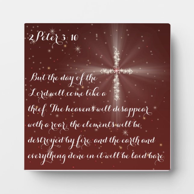 Placa Expositora 2 Peter 3:10 (Frente)