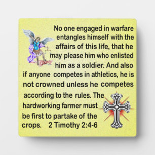 Placa Expositora 2 Timothy 2:4-6