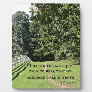 Placa Expositora 3 Juan 1:4 No tengo más regocijo que oír eso
