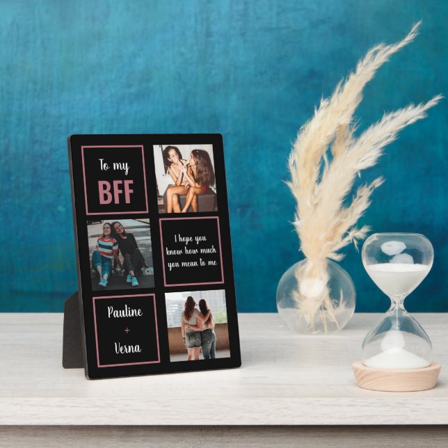 Placa Expositora 3 Pestaña de plástico rosado rosado de BFF con Eas (Lado)