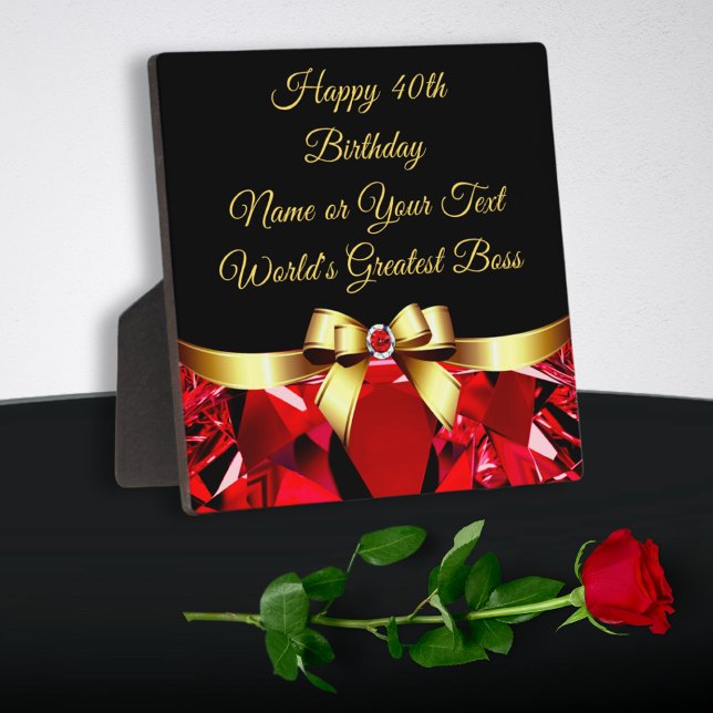 Placa Expositora 40.º regalo de cumpleaños para jefe, obrero, emple (40th Birthday gift ideas for Boss. 40th birthday gift ideas for her. Inexpensive 40th birthday gifts)