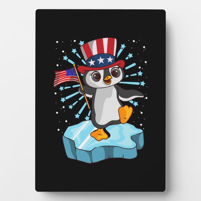 Placa Expositora 4 De Julio De 2021 Pingüino (Frente)