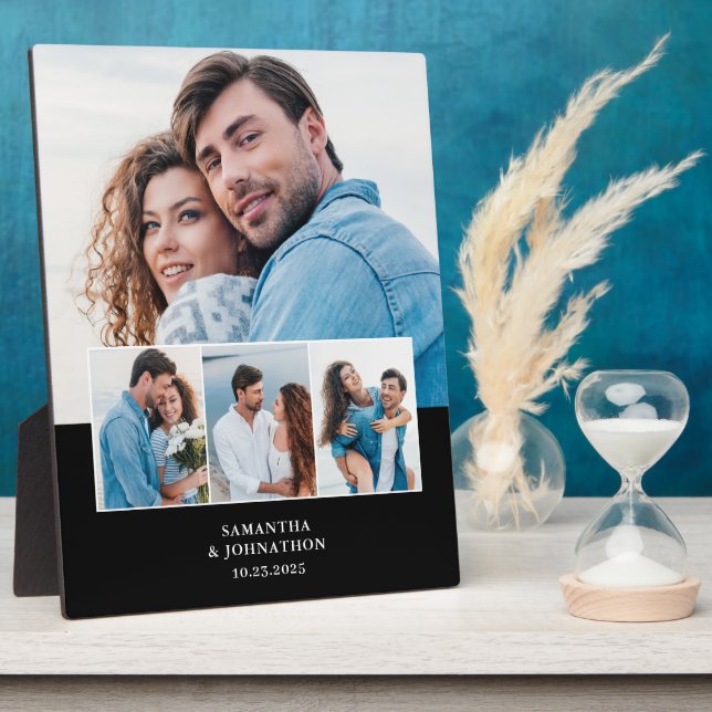 Placa Expositora 4 fotos collage Aniversario de boda  (Lado)