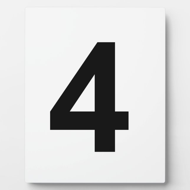 Placa Expositora 4 - número cuatro (Frente)