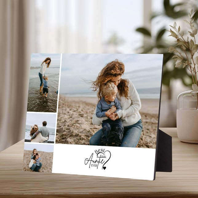 Placa Expositora 4 Personalized Best Aunt Photo Collage (Subido por el creador)