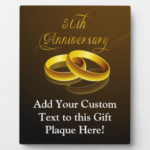 Placa Expositora 50.º aniversario   Guión dorado