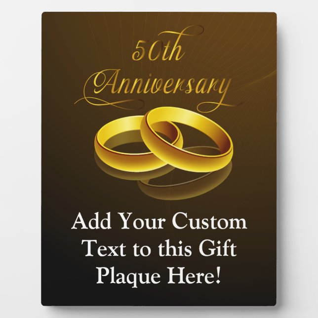 Placa Expositora 50.º aniversario | Guión dorado (Frente)