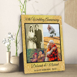 Placa Expositora 50th Golden Wedding Anniversary 4 Photo