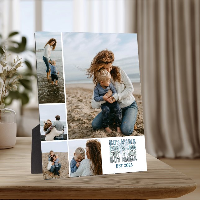 Placa Expositora 5 Boy Mama Custom Photo Collage (Subido por el creador)