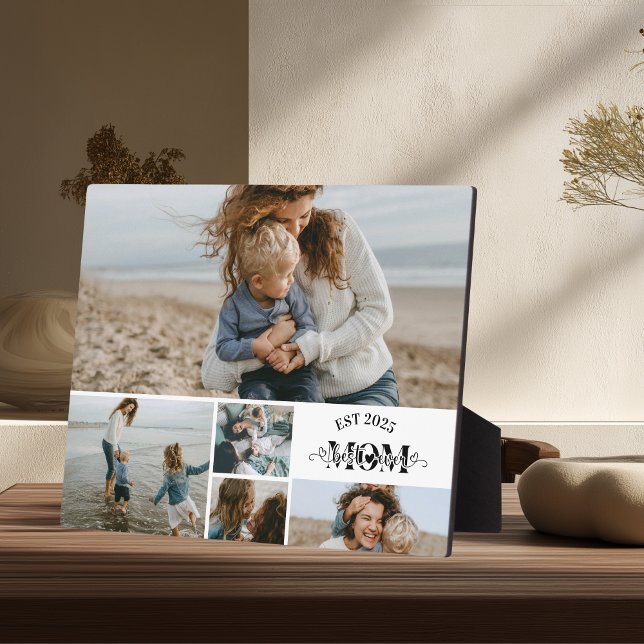 Placa Expositora 5 Custom Photo Collage Best Mom Ever  (Subido por el creador)