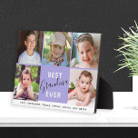 Placa Expositora 5 fotos mejor familia de las abuelas<br><div class="desc">Dale a tu abuela esta hermosa señal de honor para su cumpleaños,  Navidades o el día de los abuelos. Personaliza con 5 fotos de sus nietos y sus nombres. La "Mejor Abuela de la Historia" se acentúa con un texto moderno de estilo manuscrito.</div>