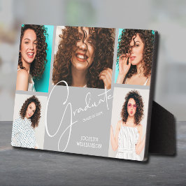 Placa Expositora 5 Keepsake de graduación gris fotográfica