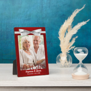 Placa Expositora 5 x 7 Ruby 40 Aniversario del Boda Foto