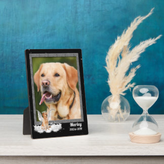 Placa Expositora 5x7 Inch Pet Memorial Photo with Golden Retriever