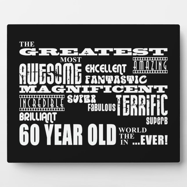 Placa Expositora 60.ª Fiesta de Cumpleaños Mayor De Sesenta Años (Frente)