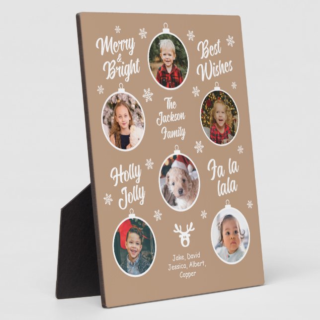 Placa Expositora 6 Collages de fotos Abuela Ornamentos Navidades Re (Lado)