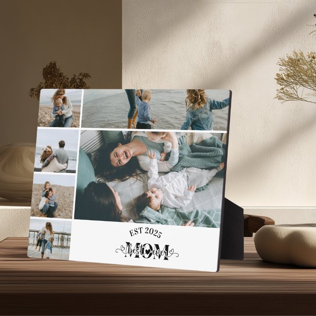 Placa Expositora 6 Custom Photo Collage Best Mom Ever  (Subido por el creador)