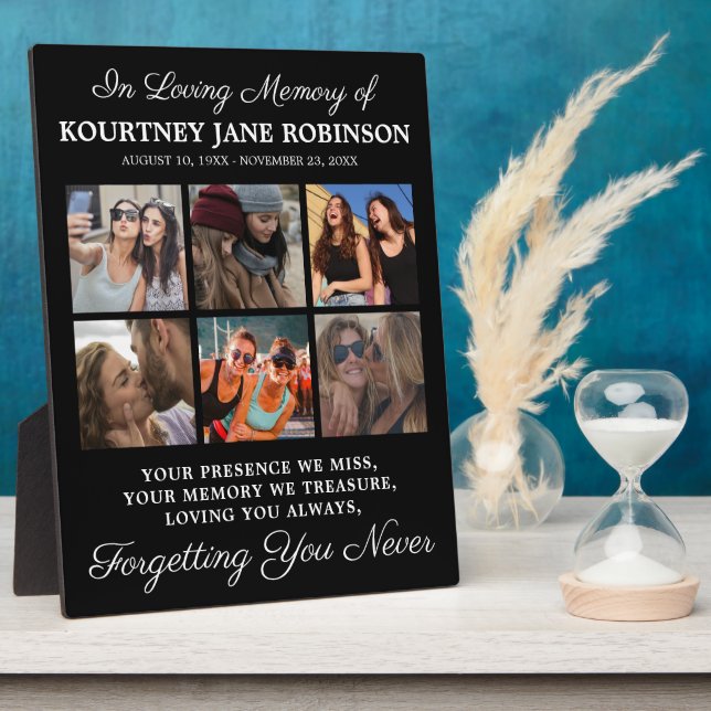 Placa Expositora 6 Fotos En Cariñoso Recuerdo (Lado)