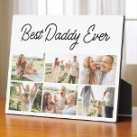 Placa Expositora 6 Photo Collage Father's Day Best Daddy Ever<br><div class="desc">Celebrate the love and memories that make Dad one-of-a-kind with this heartfelt Best Daddy Ever 6-photo collage plaque. Perfect for Father's Day, this personalized keepsake lets you showcase six cherished moments that tell your family's story. Thoughtfully designed with bold yet minimalist text, this custom photo plaque is ideal for an...</div>
