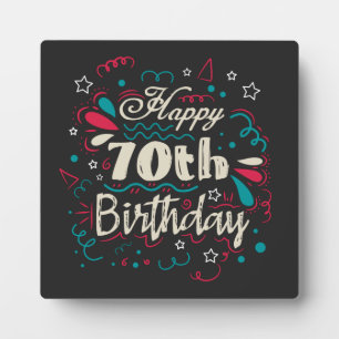 Placa Expositora 70 años decorativos