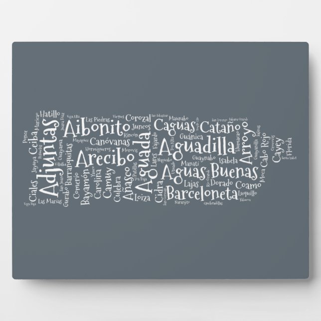 Placa Expositora 78 Pueblos 1 Puerto Rico (Frente)