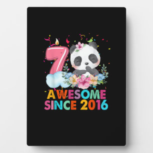 Placa Expositora 7 años de edad Impresionante desde 2016 Panda 7 cu