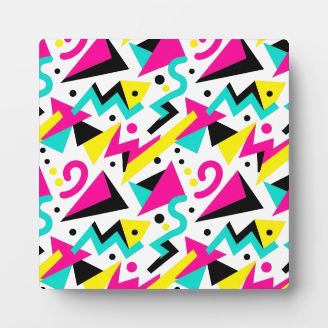 Placa Expositora 80s Memphis Geometric Pattern (Frente)