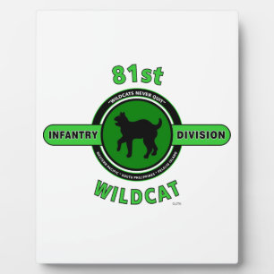 PLACA EXPOSITORA 81ª DIVISIÓN DE INFANTERÍA "WILDCAT"