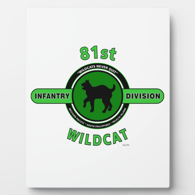 PLACA EXPOSITORA 81ª DIVISIÓN DE INFANTERÍA "WILDCAT" (Frente)